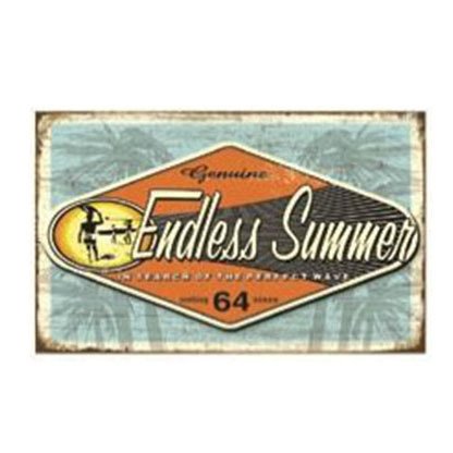Plaque métallique rétro vintage 30x20cm Endless Summer