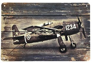 Plaque Métal Déco Vintage - Avion Guerre Ancien Blackburn Firebrand (20x30cm)