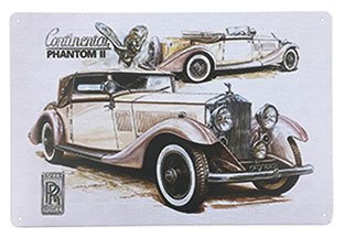 Plaque Métal Déco Vintage - RR Continental Phantom II (20x30cm)